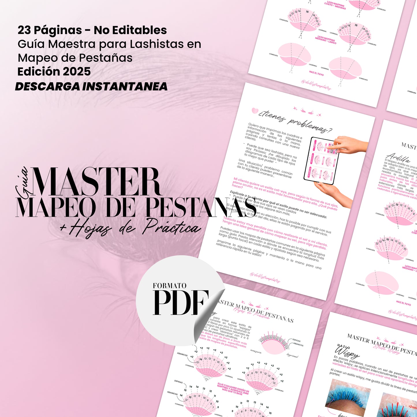 Guía Master de Mapeo de Pestañas + Hojas de Práctica 2025